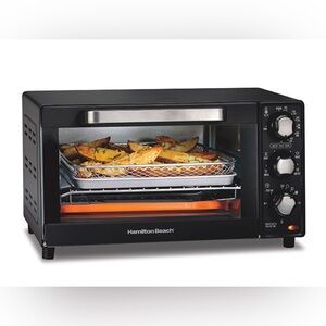 Hamilton Beach Sure-Crisp® Air Fryer Toaster Oven, 4 Slice Capacity, Black